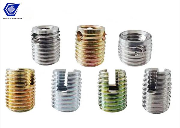 Thin Wall Slotted Self Tapping Threaded Insert with Stainless Steel 304 Material