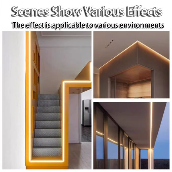 Cinturón de luz LED autoadhesivo Display de gabinete blando Cinturón de luz lineal resistente al agua sin transformador