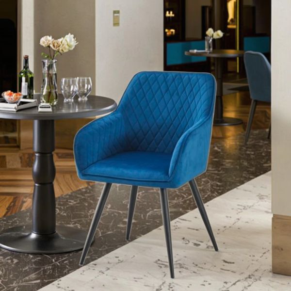 European Modern Accent Dining Chair Ergonomic Soft Cushion Seat High Back Velvet Upholstered Home Home Office Warehouse