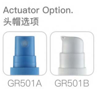 Plastic Airless Clear Pump Bottles Color Custom Cosmetic Bottles GR501A/B