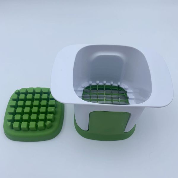 2 in 1 Vegetable Chopper Dicing Slitting Manual Slicer Press Garlic etc Stainless Steel