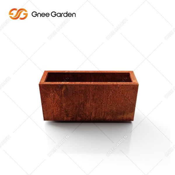 Corten Steel Metal Garden Planters Outdoor Rust Color Box