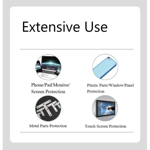 High Clarity Printable Self Adhesive PET Protection Film for LCD Glass Touch Panel Silicone Parts and Monitor