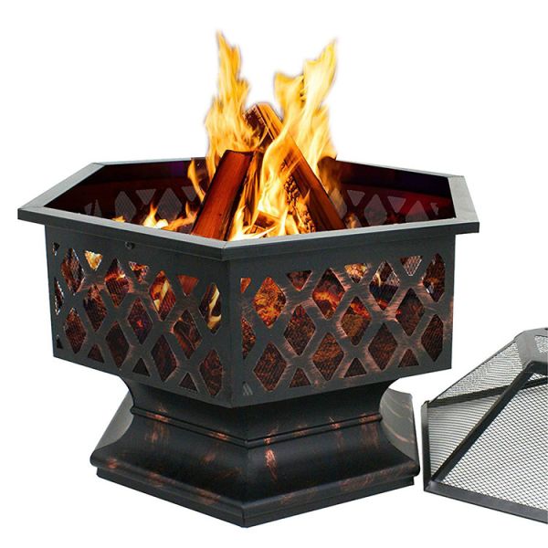 Outdoor Garden Steel Fire Pit Decoration Portable Wood Burning Fire Pit