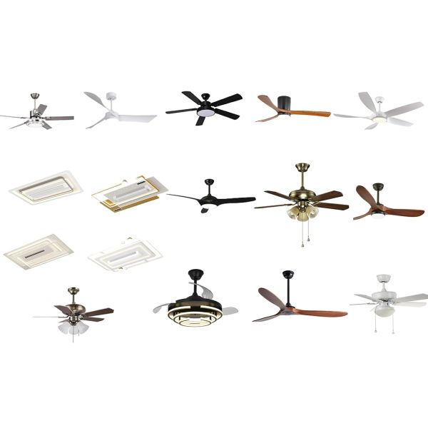 Modern Design Square Ceiling Fan High Quality Ceiling Fan With Light and Remote Control for Bedroom