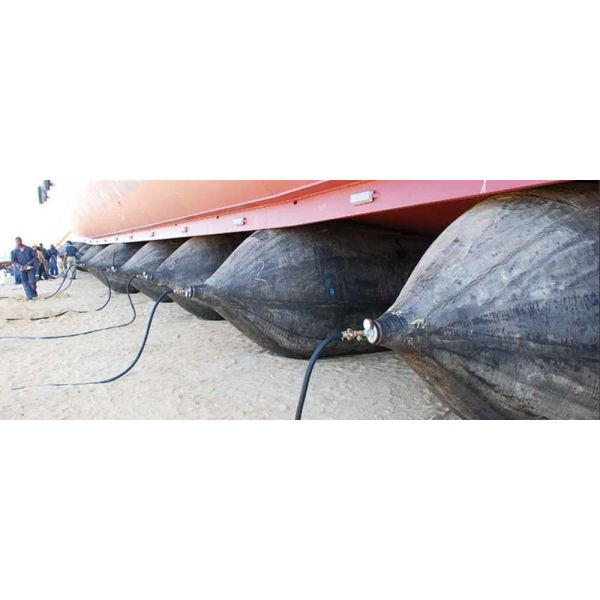 Synthectic Rubber Ship Launching Airbags , Inflatable Boat Lift Air Bags Customized