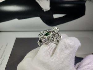 Gold Plated Leopard Diamond Ring 925 Silver Jewelry OEM
