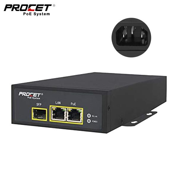 Single Port Gigabit Poe Injector Industrial Power Over Ethernet Active 95w 55v