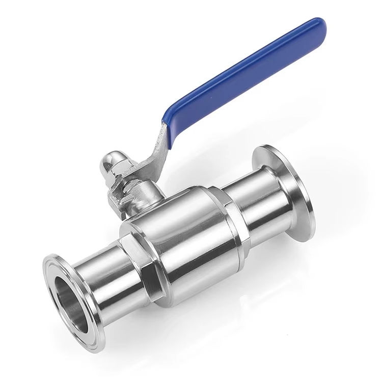 Stainless Steel Hygienic 2 Way Ball Valve Tri Clamp Connection for Food Beverage Pharmaceutical Pipeline