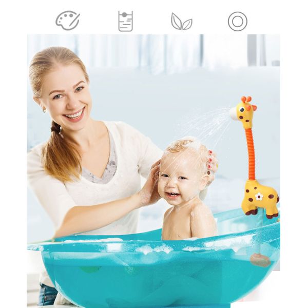 Automatic Circulating Water Spray Electric Giraffe Shower for Children's Bathroom Toy