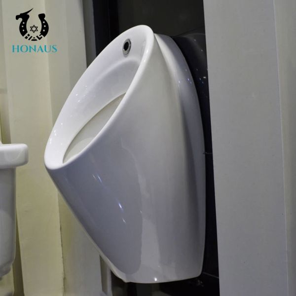 Water Saving Single Wall Mounted Urinal Ceramic Water Closet Splashing Proof