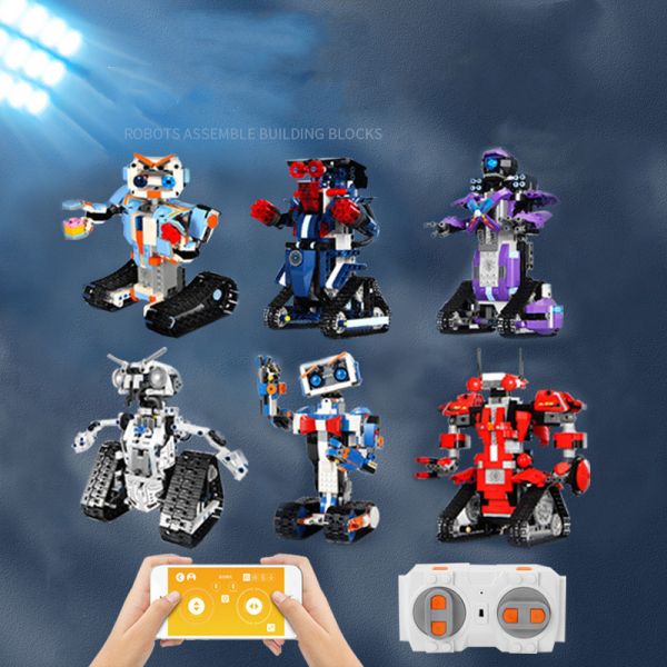 High Simulation Remote Control Robot Toy 2.4G Intelligent Assembly Toy ABS