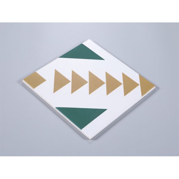 Green Yellow 200x200mm Ceramic Rustic Tile for Bathroom Wall