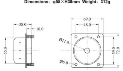 Airbag Gas  Generator Original Parts for Driver Passenger  Airbag Size ∅55mm*H38mm