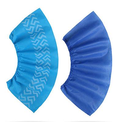 Da tampa descartável da sapata do Cpe da bota da sala de limpeza plástico azul