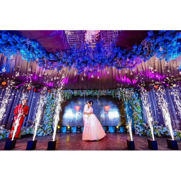 Máquina de faísca DMX512 original para controle sem fio de fogos de artifício de pó de titânio de 4,8 kg