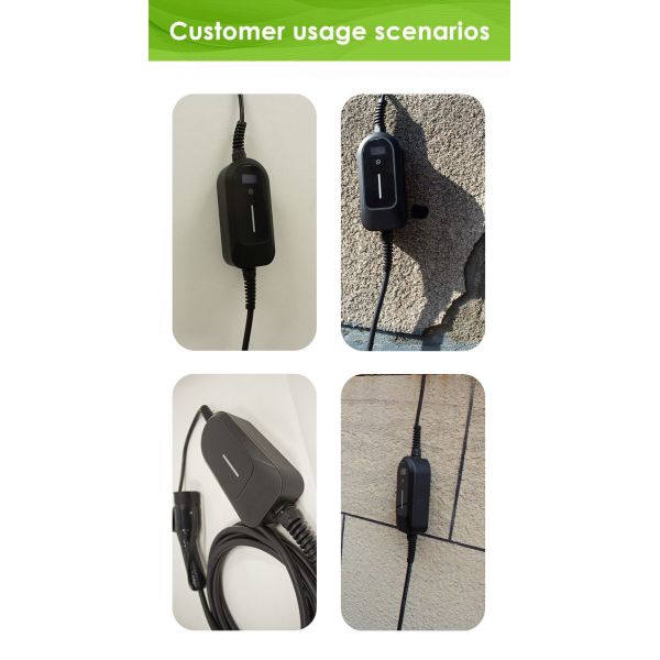 ODM OEM портативной машинки заряжателя EVCOME Ev (220V Макс 16A Ajuable) с IEC 61851 SAE J1772 GBT 20234