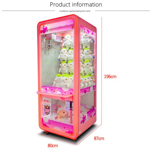 Машина крана игрушки когтя сердца подарка для крытой высокой эффективности занятности