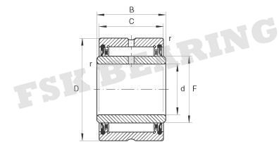 With Inner Ring NA4924 , 4544924 Needle Roller Bearing Stamped Outer Race