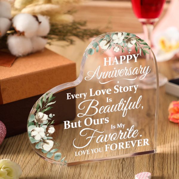 Акриловый щит в форме сердца для свадебного подарка