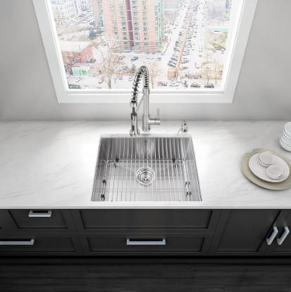 Small Undermount Single Bowl Sink / Stainless Steel Bar Sink With Faucet