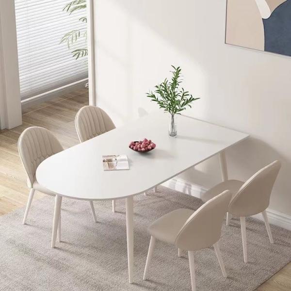 Marbre / pierre sintrée / pierre de quartz Table à manger 6 places Luxe