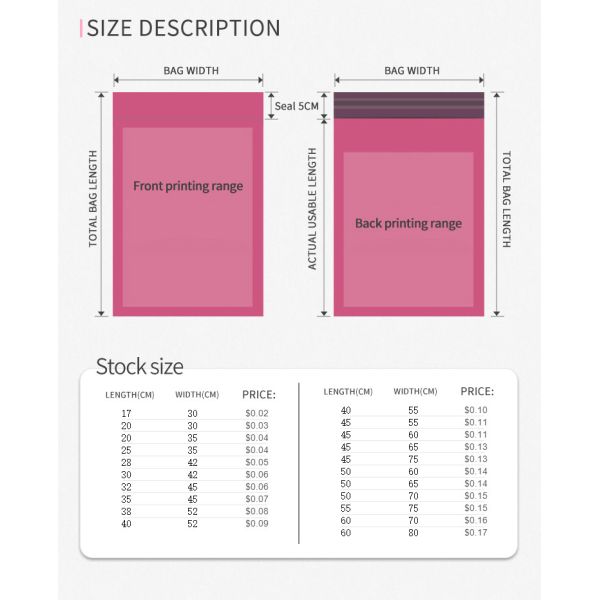 SZCX White Mailing Bag Custom Whit Embossing Poly Mailer F Strong Padded Pink