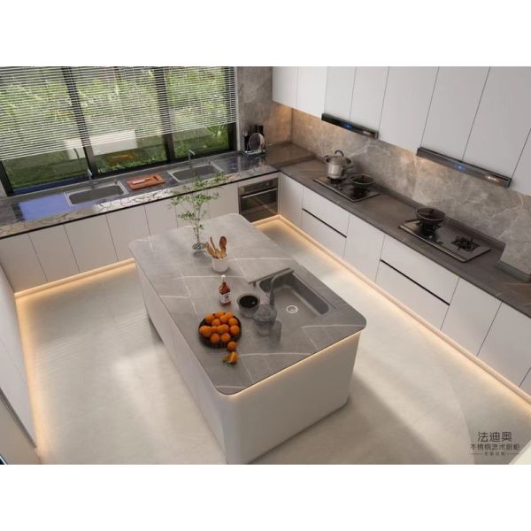 Modern Kitchen Cabinet Fadior S U-Shaped Ultra-Modern Stainless Steel Kitchen For Contemporary Living Durable Functional And Elegant