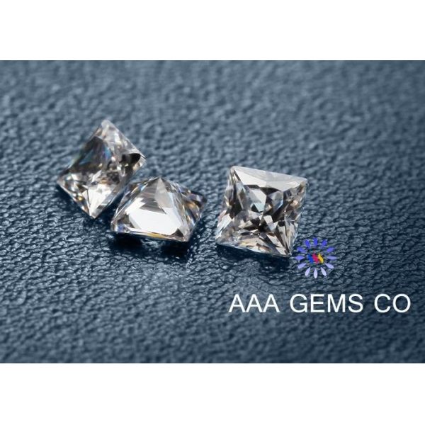Square Moissanite GH color 7mm 2cts VVS clarity princess cut for wedding ring