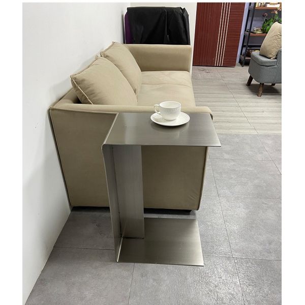 Stainless Steel C Type Couch Side Table Card Table Removable Desk Side Table