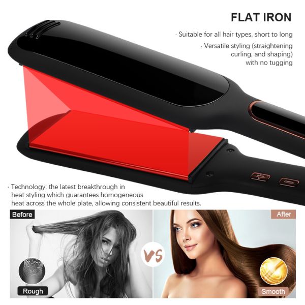 Инструмент салона утюга раскручивателя волос аниона керамического покрытия турмалина плоский