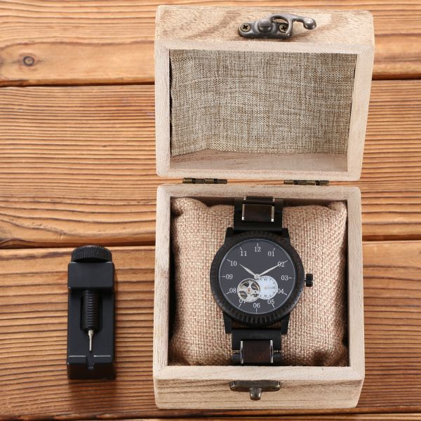 Скелет полости золота наручных часов 3ATM роскошных автоматических людей водостойкий механический