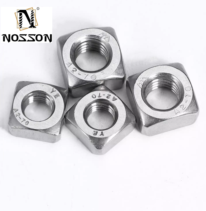 Black Oxide Finish Stainless Steel M3 M5 M6 M12 Nut Small Side Bolt And Nuts 316 Countersunk Head Square Nuts ANSI Standard