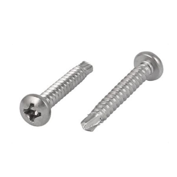 parafusos de metal de furo Q195 do auto de 9.5mm Pan Head Self Drilling Screws