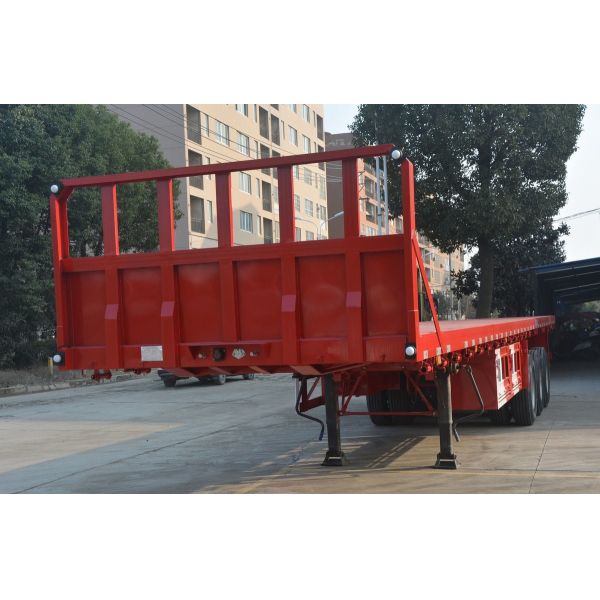 Premium 80t Removable Lowbed Flat Trailer Perfect For Excavator And Container Transport
