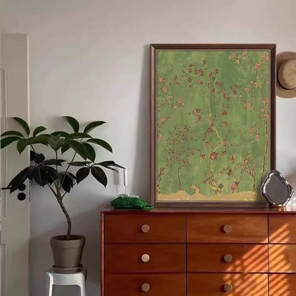 Modern Oil Painting on Canvas Stylish Digital Print Flower Wall Decoration for Hotel
