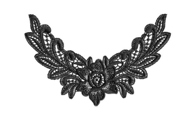 High quality embroidery trimming embroidery lace collar trim