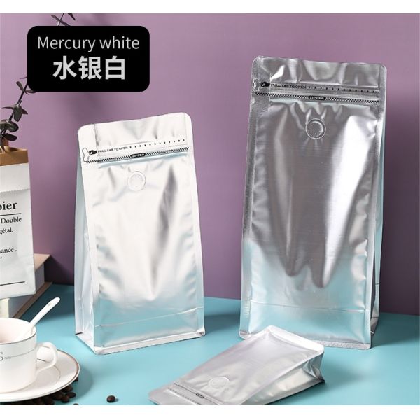 Custom Logo Is Colorful Aluminum Plated Self Standing and Self Sealing Bag for Coffee Tea