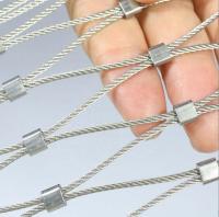 1.2-4.0mm Stainless Steel Woven Open Ferrule Wire Rope Mesh Net For Zoo Bird Parrot Aviary Safety Fencing