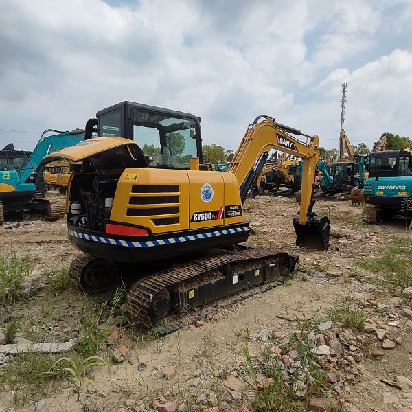 Sany SY60C Pro Использованный экскаватор Sany Гидравлический 5735 мм Max Deep Digging Excavator