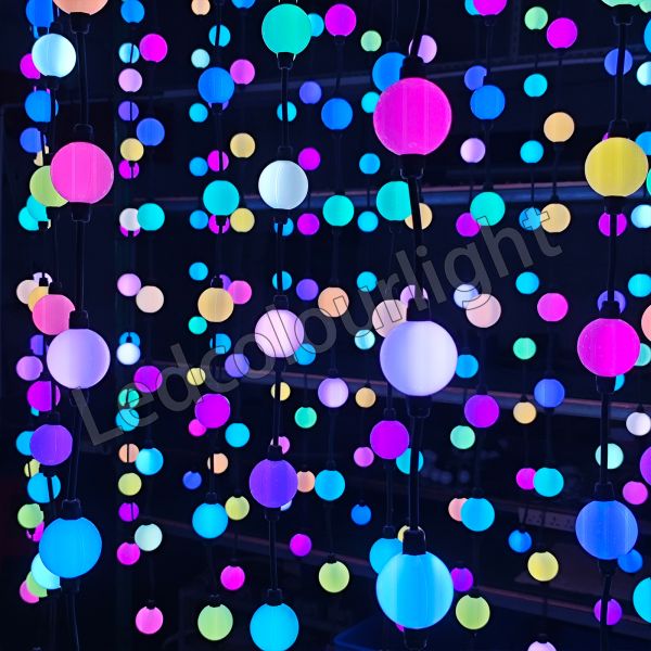 50mm DMX512 WS2811 3D Pixel Ball Light String for Christmas Holiday Lighting
