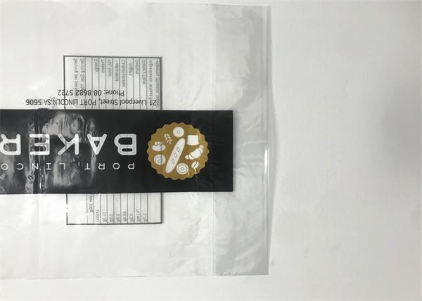 Customized Printed Flat Mouth Plastic Bread Bag Recycling Transparent Food Bags