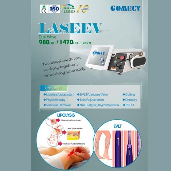 Professional 1470 Nm 980 Nm Diode Laser Lipolysis Machine Fat Loss Liposuction Vascular Varicose Veins Removal For Dental Clinic