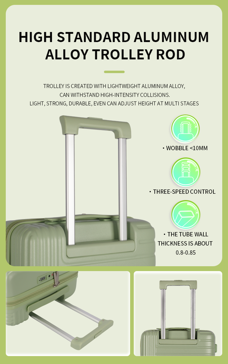 3Pcs ABS Hard Travel Luggage Set Carry On Hard Suitcase Anti Scratch