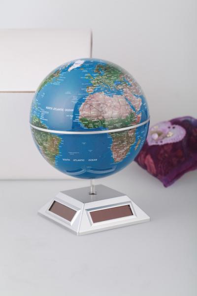 Customized Rotating Solar Powered Globe Teaching Resources Desk Toys