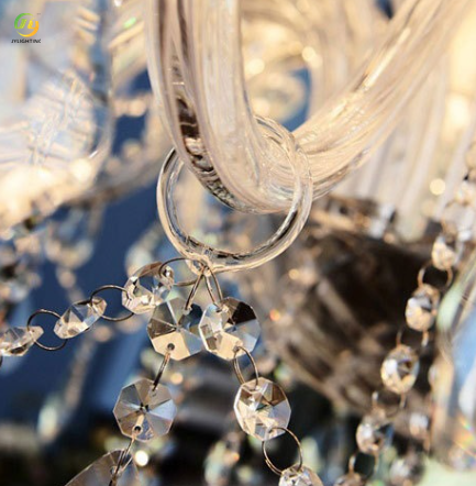 JYLIGHTING European Crystal Lamp Living Room Dining Room Bedroom Chandelier Modern Villa Staircase Hotel Lobby Candle Modern Pendant Light