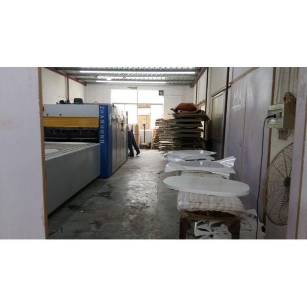 Hospital Bedside MDF Dining Table Top 20mm With PVC Film Pressing Surface