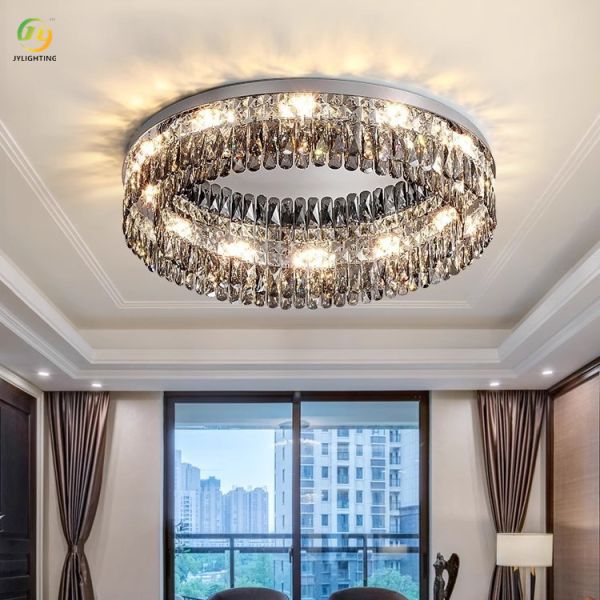 JYLIGHTING Salon Ambiance Luxe Moderne Simple LED Lumière Luxe Chambre Restaurant Haut de gamme Cristal Plafonnier