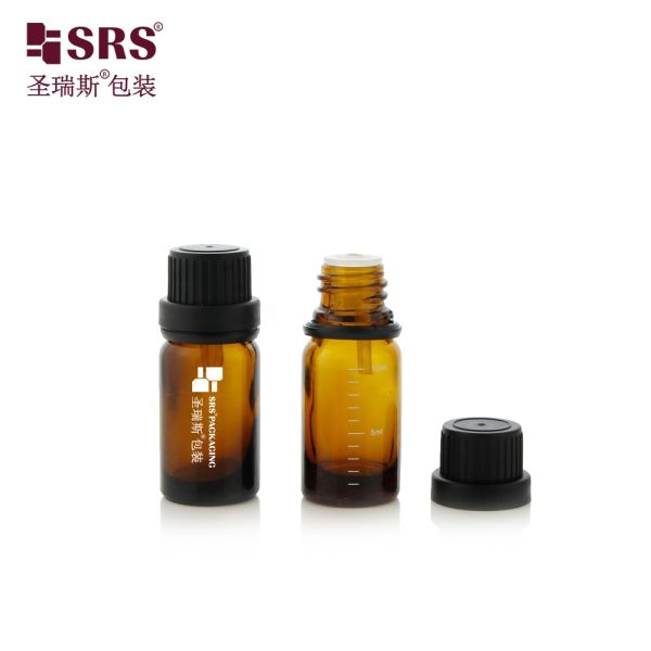Glass Bottle with Tamper Evident Cap Amber Glass Dropper Bottle with Tamper Evident Cap Dropper Bottle for Essential Oil