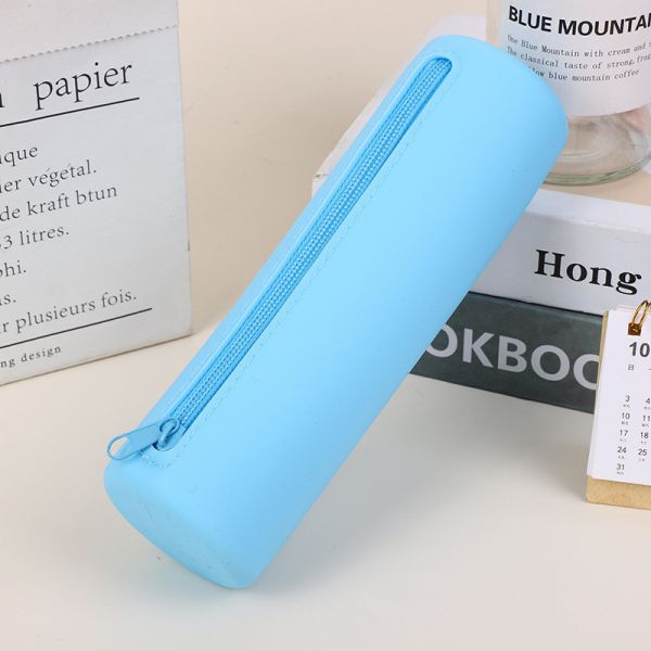 Bolso de lápiz de silicona elegante bolso de lápiz portátil e impermeable para artículos de oficina